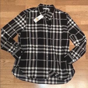 Calvin Klein Houndstooth Blouse